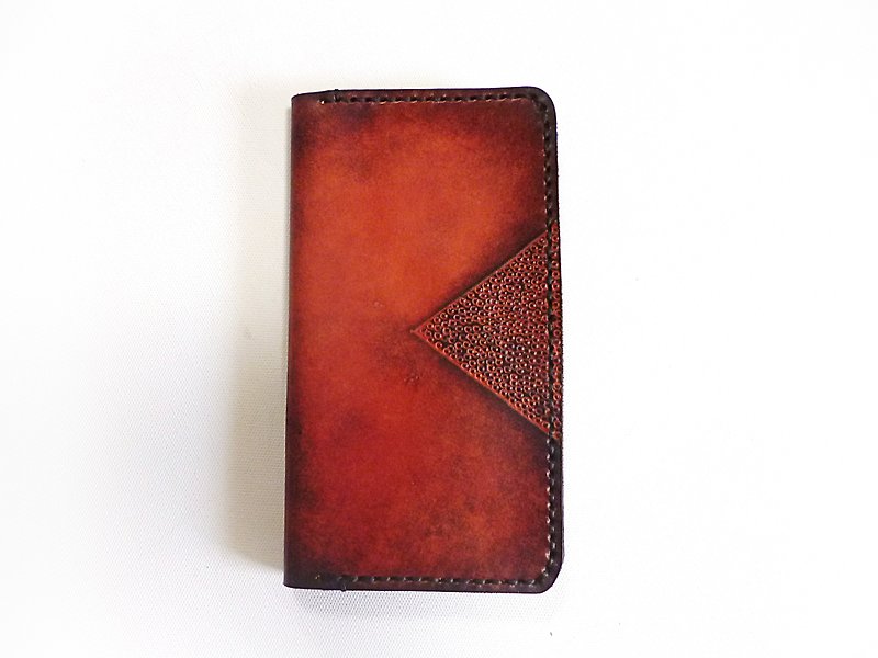 POPO│ wild Tibetan │ page. Pure leather jacket │iPhone 6s 6PLUS - Phone Cases - Genuine Leather Red