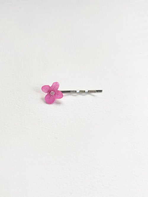 蕪菁 Sekundär Design Studio 真花髮夾-Hair pin-tiny pink