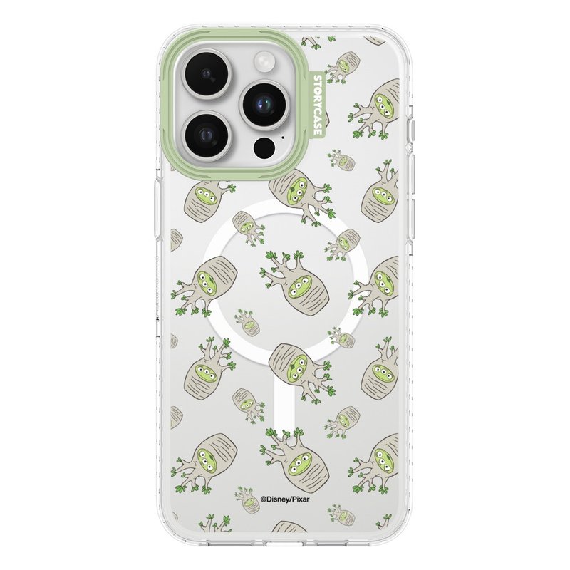 Disney Many Tree Buds Three-Eyed iPhone Case Magsafe Transparent Case Anti-fall Protection - เคส/ซองมือถือ - วัสดุอื่นๆ สีใส