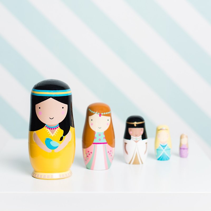 Nesting dolls princess - Items for Display - Wood Multicolor
