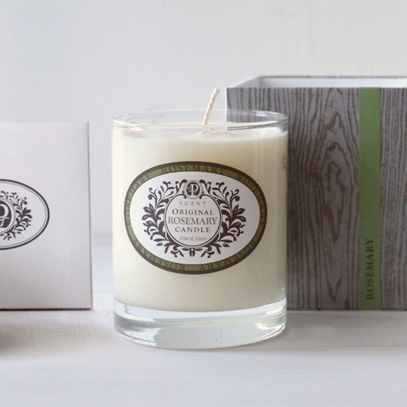 Vanilla refreshing │ Rosemary Garden Pure Plant Soy Wax Essential Oil Candle - Candles & Candle Holders - Wax White