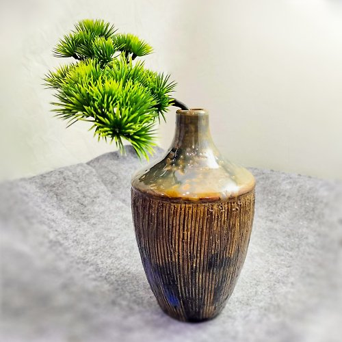 陶喜工作室 松鳶琉璃 電燒 手工創意茶席花器 擺飾 花瓶