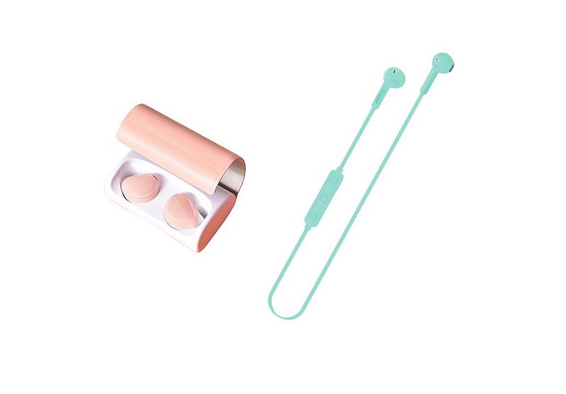 Thecoopidea Bundle Set - BEANS true wireless earphone + SPROUT wireless earphone - Headphones & Earbuds - Other Materials Pink