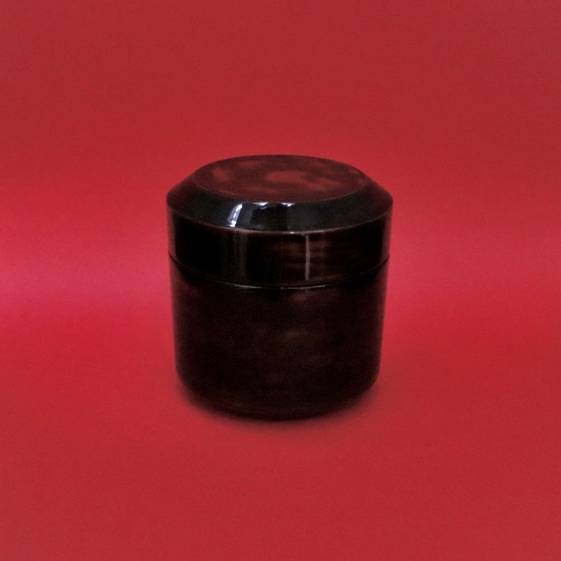 漆塗りの茶器　外曙内刷毛目塗棗　桐箱付 - 其他 - 木頭 黑色