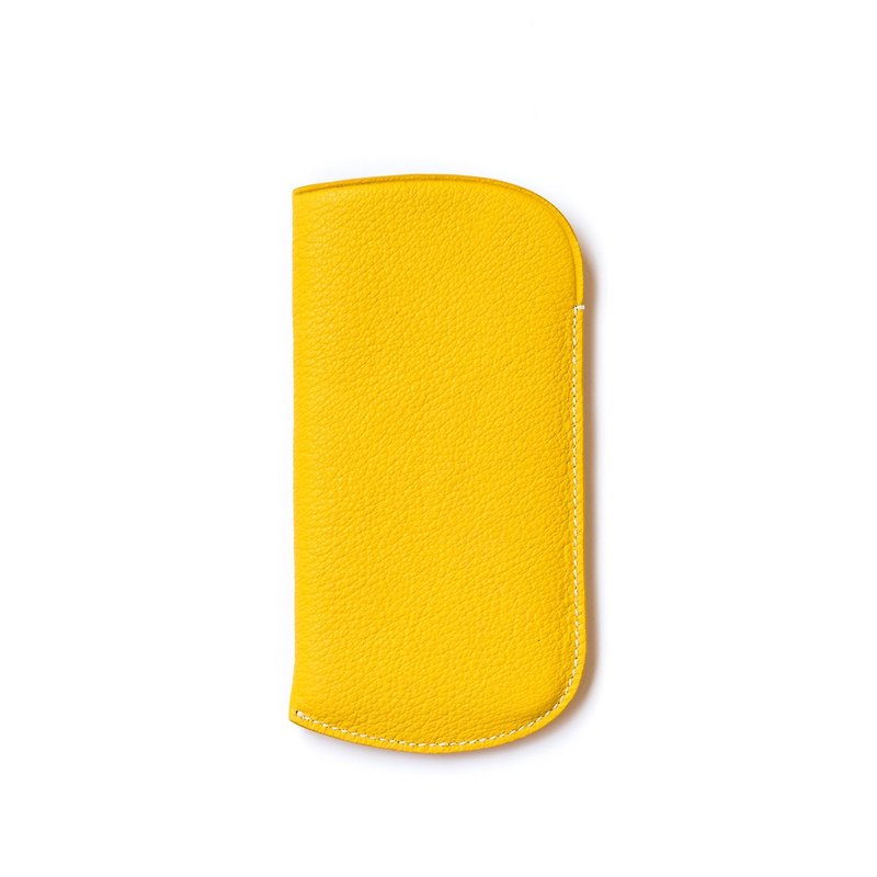 Patina | Leather Handmade iPhone · Android Curve Phone Case - เคส/ซองมือถือ - หนังแท้ สีเหลือง