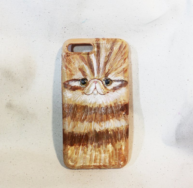 Handmade - Garfield Cigar Phone Case 7.8plus - เคส/ซองมือถือ - ดินเหนียว สีส้ม