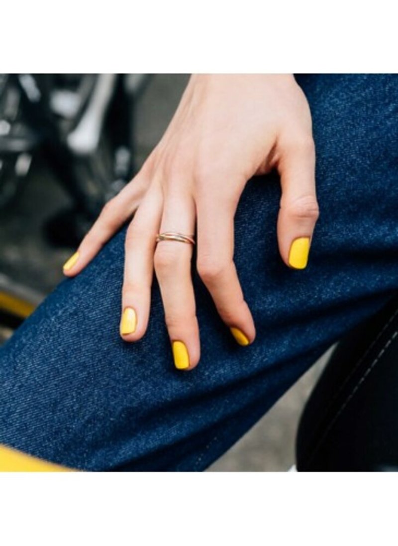 GOLD BUTTON Bright Yellow | French [manucurist Paris Rose] Plant Extract Nail Polish - Nail Polish & Acrylic Nails - Eco-Friendly Materials Yellow