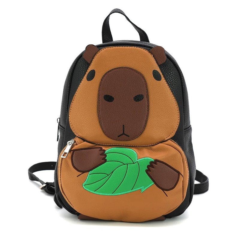 Capybara Mini Backpack - Backpacks - Faux Leather Black