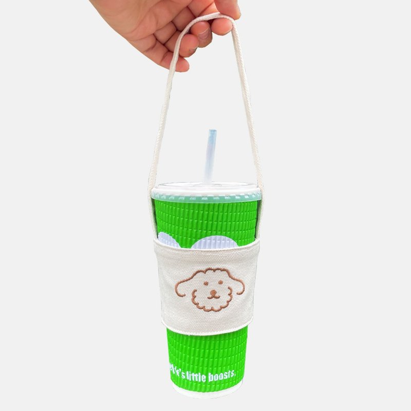 embroidery drink bag | Mori (Ivory) - 其他 - 棉．麻 白色