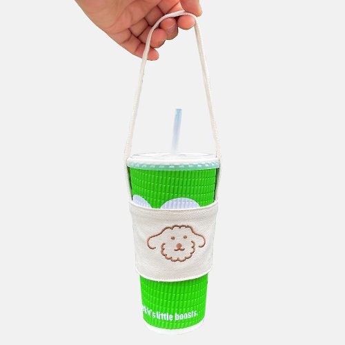 CAFE AND HOF embroidery drink bag | Mori (Ivory)