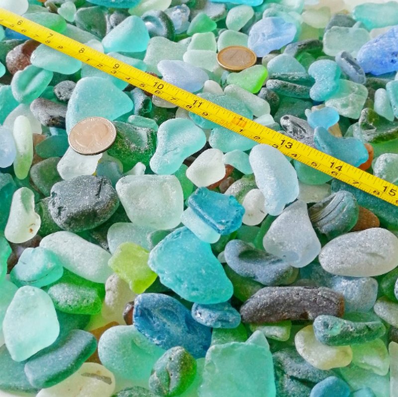 Beach glass bulk.Genuine Sea glass bulk for decor.Craft quality.Real sea glass - 陶藝/玻璃 - 玻璃 多色