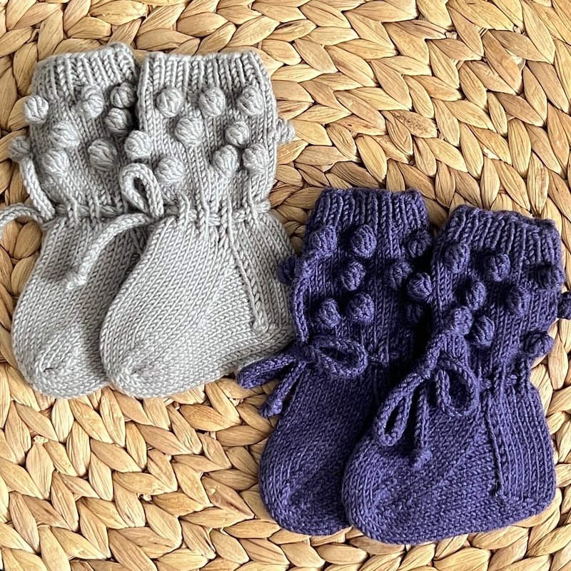 Baby knitted booties/ Baby accessories - 嬰兒鞋/學步鞋 - 其他材質 多色