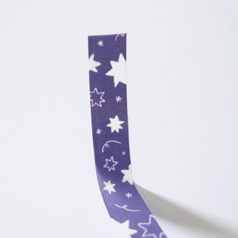 Starfield Washi Tape - มาสกิ้งเทป - กระดาษ สีน้ำเงิน