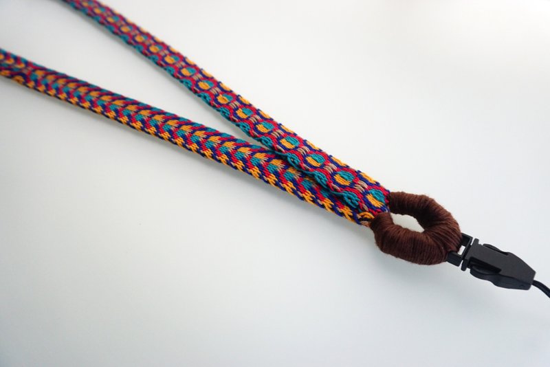 Mobile phone lanyard identification card hand-woven webbing - เชือก/สายคล้อง - ผ้าฝ้าย/ผ้าลินิน 