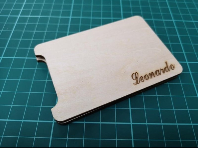 Wooden card holder - Luggage Tags - Wood Brown