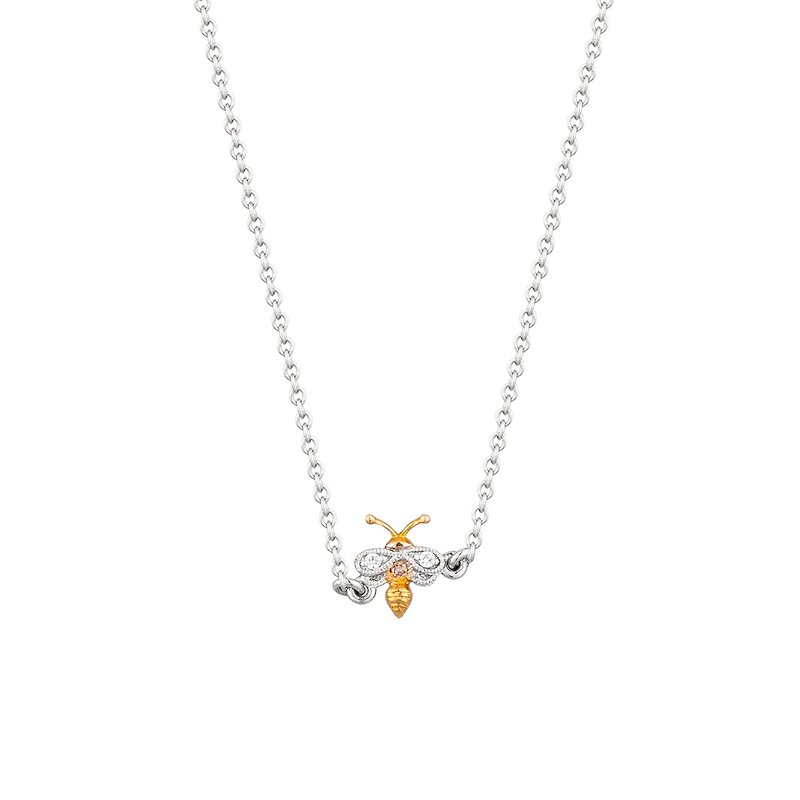 Arte Vitta Perdita Minima Diamond Pendant Necklace - สร้อยคอ - เครื่องประดับ สีเหลือง