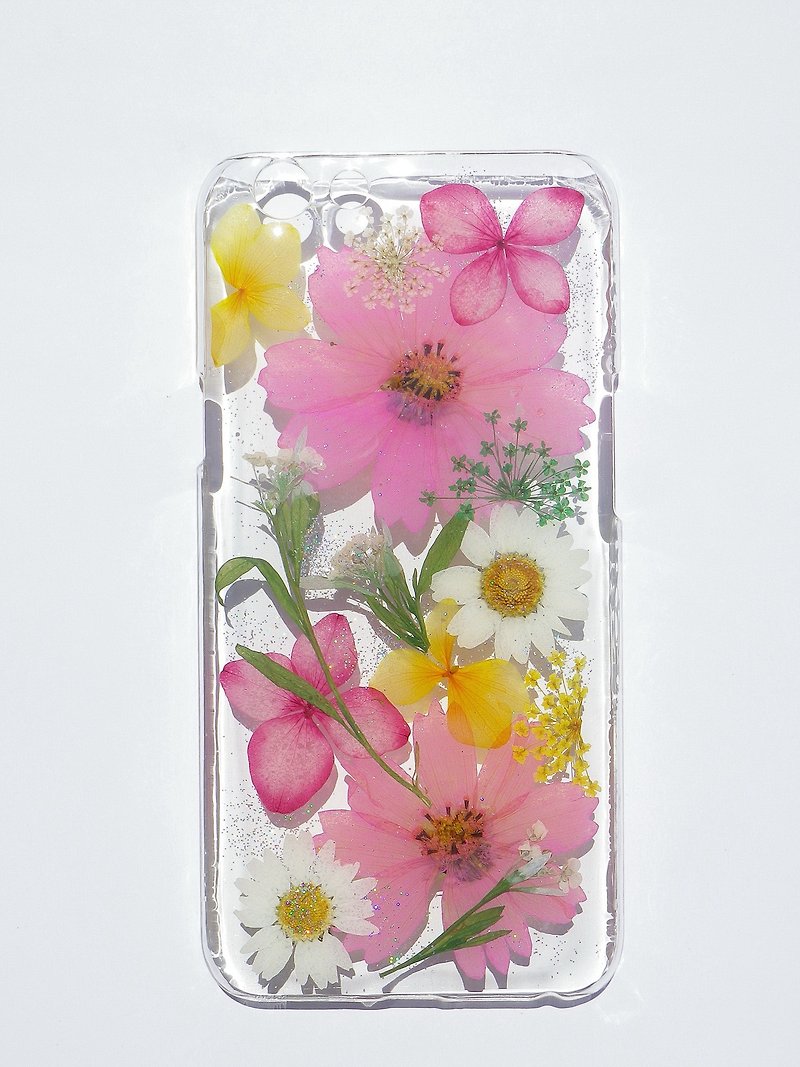 Handmade phone case, Pressed flowers phone case, Flowers - เคส/ซองมือถือ - พลาสติก 