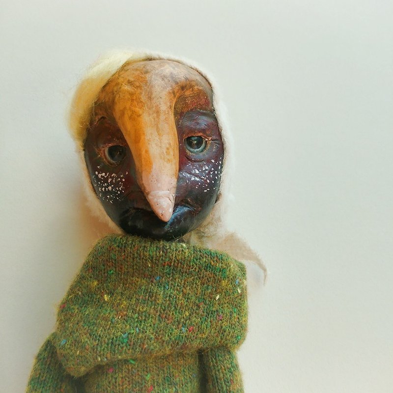 Old Root Elf~ - Stuffed Dolls & Figurines - Clay Green