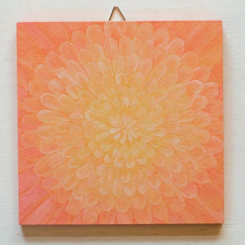 Art panel No.43 / Light Flower - โปสเตอร์ - กระดาษ สีส้ม