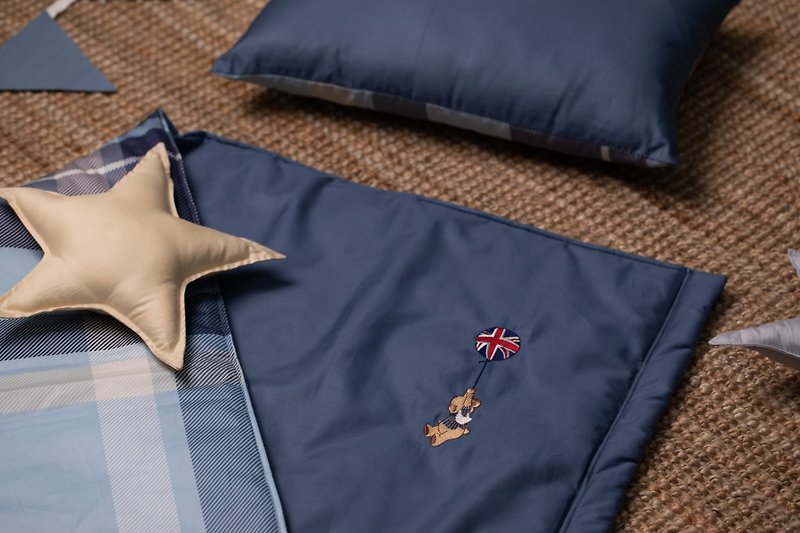 Children's Sleeping Pads Set of 3 - 100% Combed Cotton - Bell Bear Ingle Blue - Other - Cotton & Hemp 