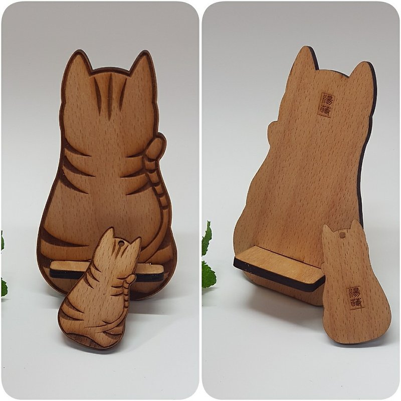 cat cat phone holder - ที่ตั้งมือถือ - ไม้ 