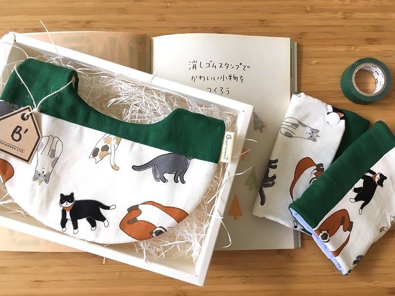 Bugoo baby Miyue group cats are coming - ของขวัญวันครบรอบ - ผ้าฝ้าย/ผ้าลินิน สีเขียว