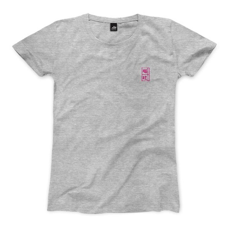 Small vomiting - Peach Bottom word melange - Women's T-Shirt - เสื้อยืดผู้หญิง - ผ้าฝ้าย/ผ้าลินิน 
