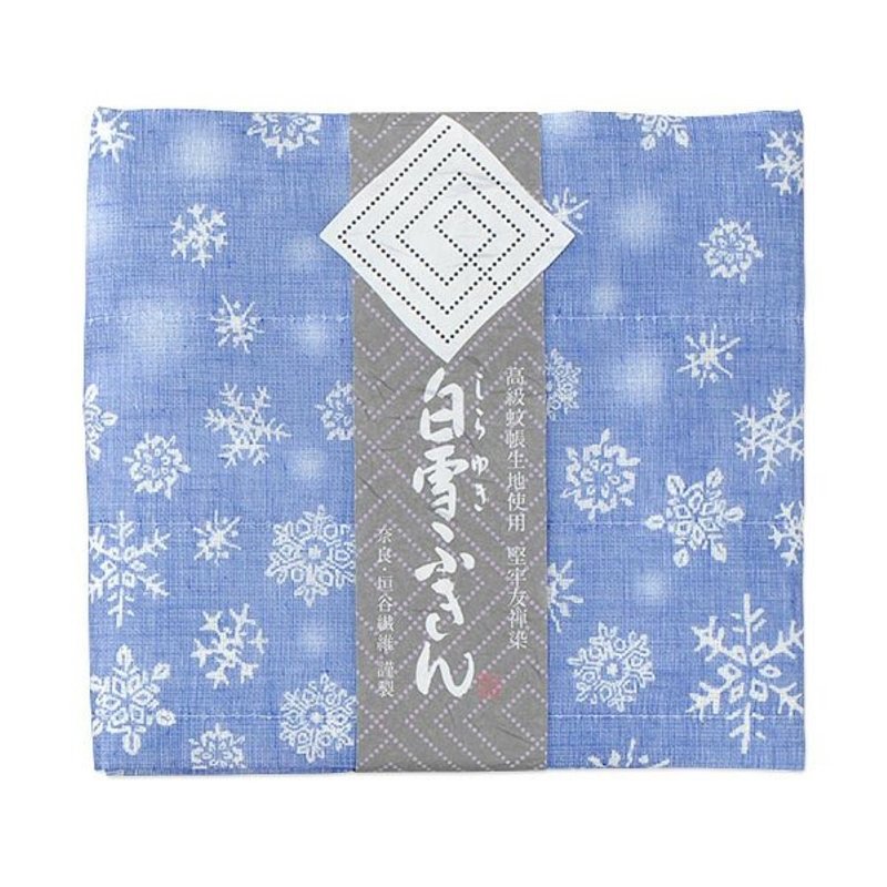 Kyoyuzen dyed all-purpose towel/Snow Queen Blue - ผ้ารองโต๊ะ/ของตกแต่ง - ผ้าฝ้าย/ผ้าลินิน สีน้ำเงิน