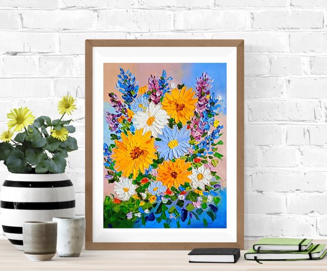 油絵　花 縦42cm 横32cm d2508499f46798dcddcff784d186b9