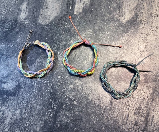 編み込み】サーフロープ編みブレスレット・編み込みアンクレット