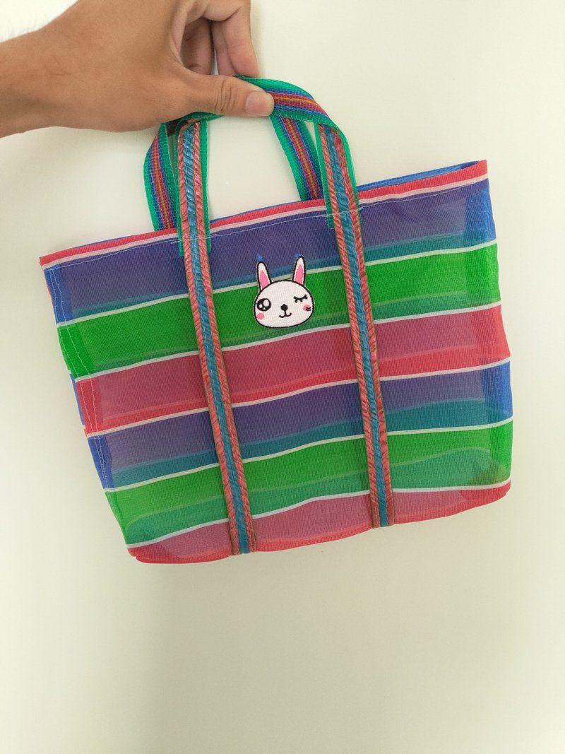 兔子刺繡手工縫製台灣復古袋 - 手提包/手提袋 - 其他材質 