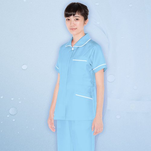 NanoFit 多色拉鏈納米抗菌護士護理員短袖上衣醫美診所制服NW6203