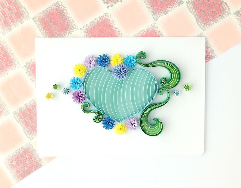 Hand made decorative cards-Love - Cards & Postcards - Paper Green