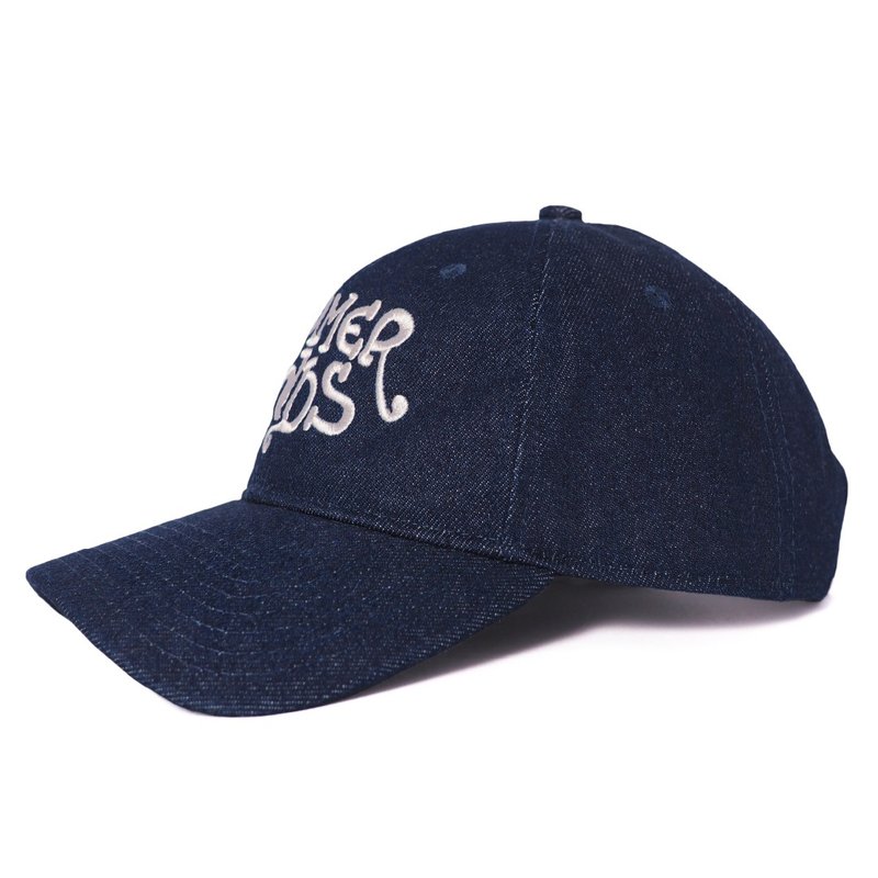 RIVERSIDE CAP ( DENIM )  六片式 棒球帽 (Adjustable) - 帽子 - 棉．麻 藍色