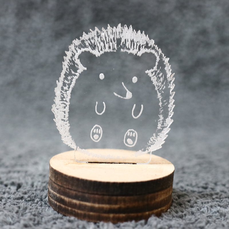 The healing USB night light (hedgehog) in the Christmas gift pre-sale - Lighting - Other Materials Transparent