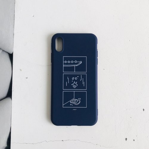 NAVY LIFE iphone illustration mobile phone case all-inclusive soft shell dark blue