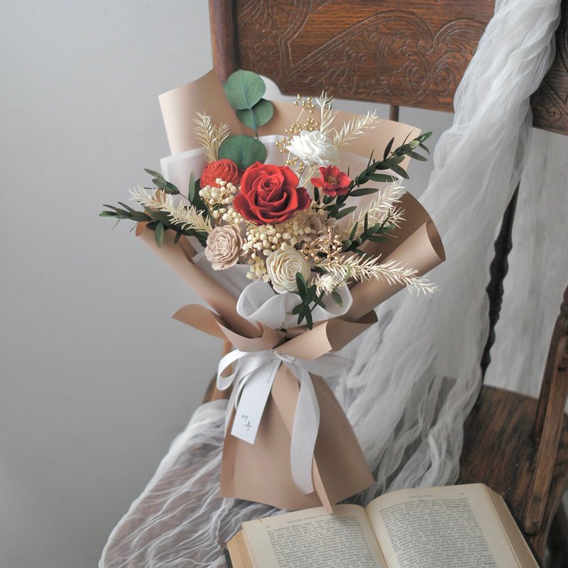 【艸弄Garden Lane Floral】唯一的愛/情人節花禮/公證小花束 - 乾燥花/永生花 - 植物．花 