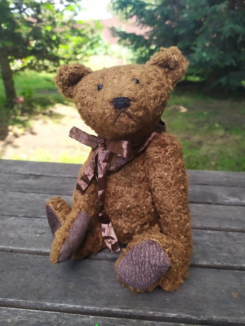 收藏泰迪熊粘膠泰迪熊藝術家毛絨動物玩具禮物來自俄羅斯OO - 玩偶/公仔 - 其他材質 咖啡色