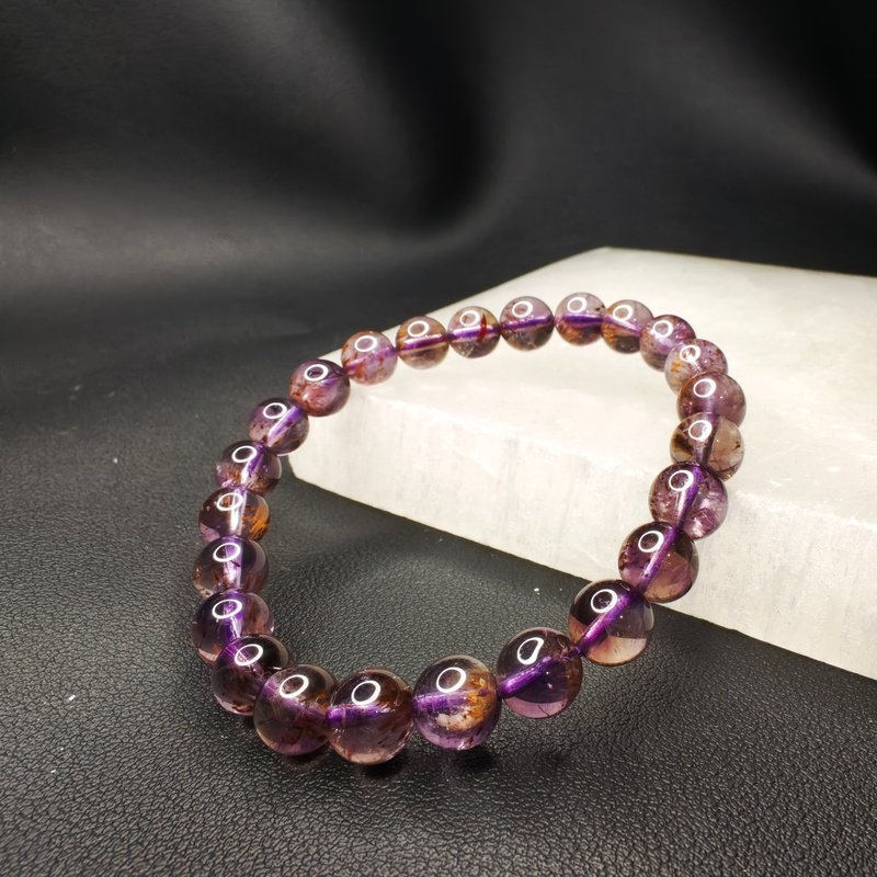 紫鈦晶 紫鈦極光23  7.5mm  天然水晶 手串 - 手鍊/手環 - 水晶 