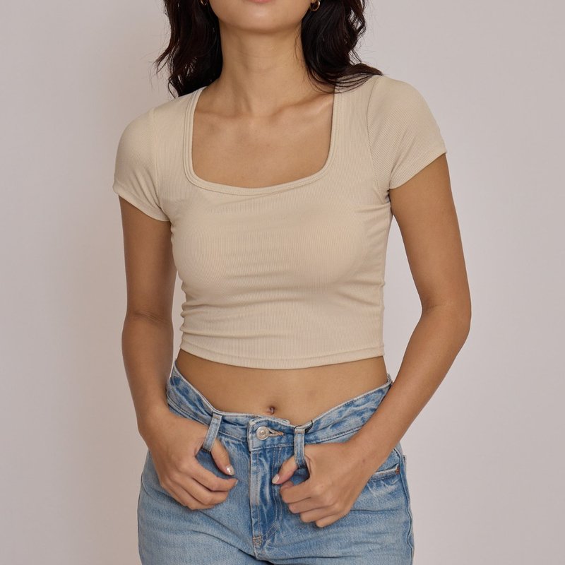 Square Neck Short Bra Top - Women's Underwear - Cotton & Hemp 