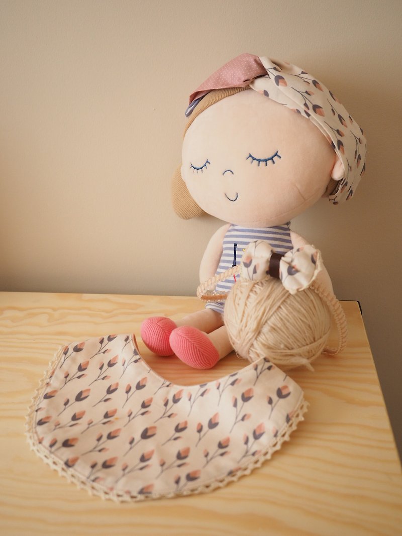 英国布手作り赤ちゃん子供よだれかけ唾液肩ヘアクリップヘアバンドマザーヘアバンドムーンギフト - 出産祝い用贈物 - コットン・麻 ピンク
