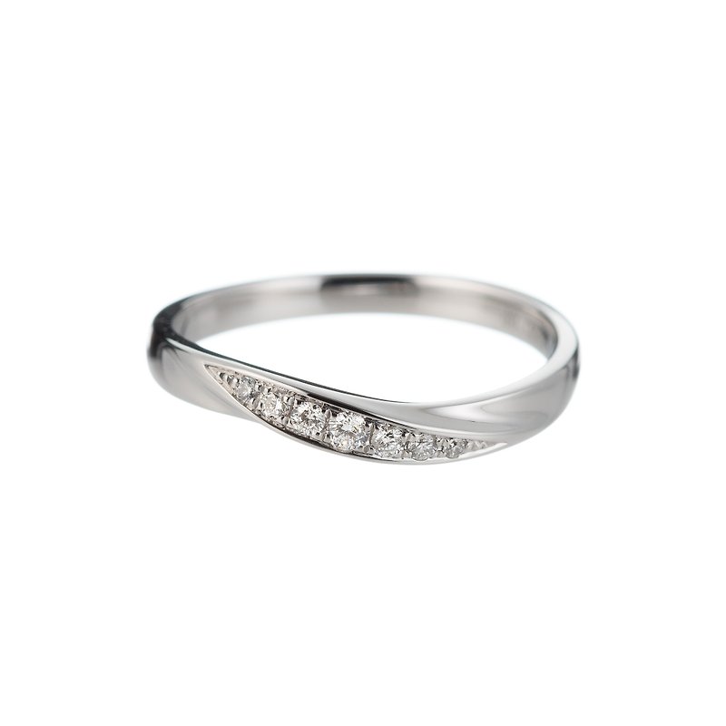 Classic Diamond 14K Gold Pair Ring (Female Ring) - แหวนคู่ - เครื่องเพชรพลอย ขาว