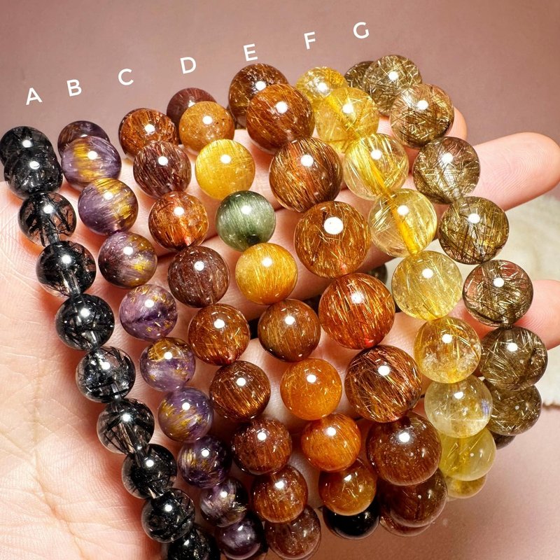 Natural high grade crystal plain bracelet - สร้อยข้อมือ - เครื่องเพชรพลอย หลากหลายสี