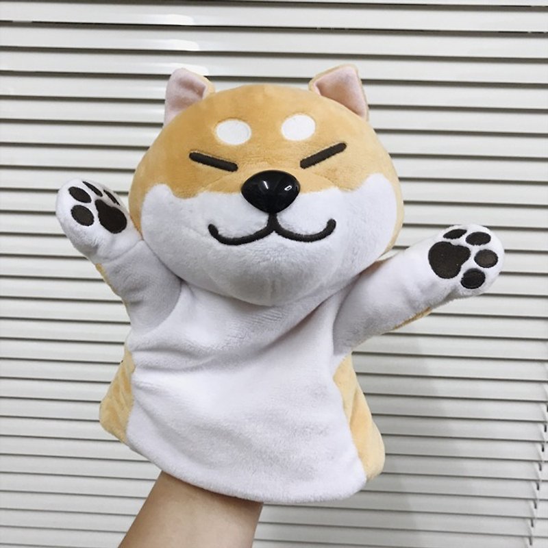 Kuraya Shiba Inu small hand puppet/toy/doll with squinting eyes - Stuffed Dolls & Figurines - Polyester 