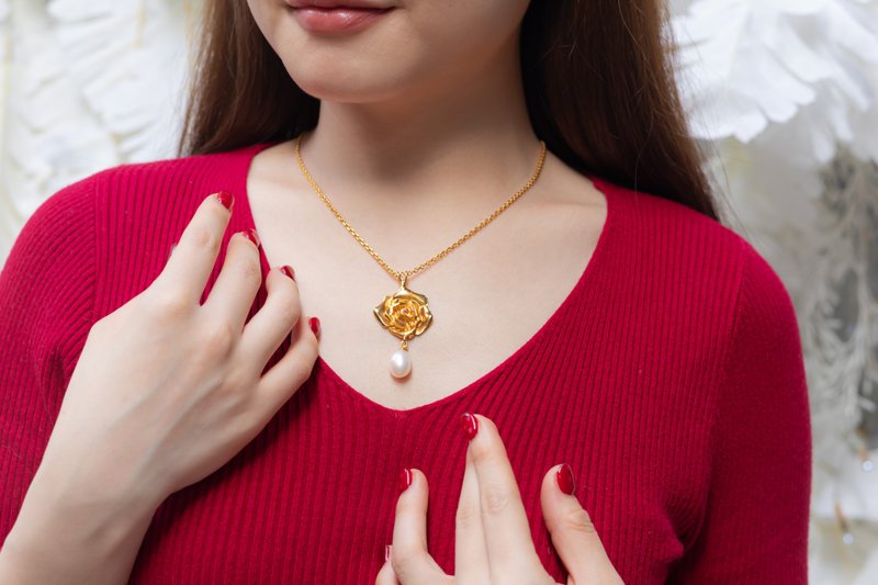 璀璨玫瑰_項鍊 - 項鍊 - 其他金屬 金色