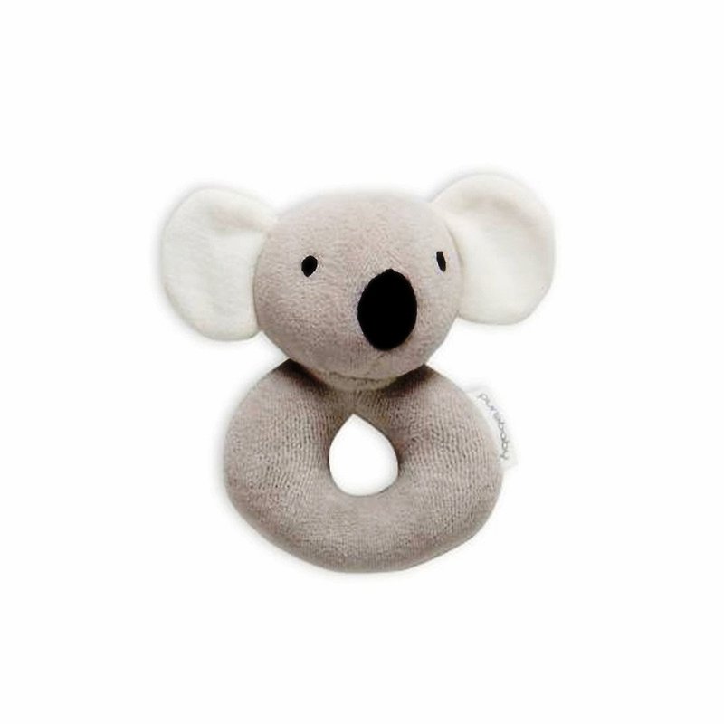 澳洲Purebaby有機棉嬰兒安撫搖鈴-安撫玩具 - 嬰幼兒玩具/毛公仔 - 棉．麻 