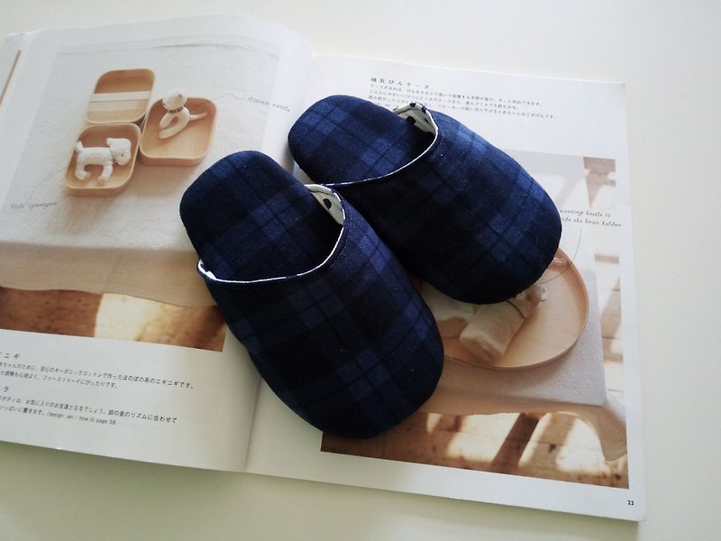 Lange indoor slippers children indoor slippers indoor shoes - รองเท้าเด็ก - ผ้าฝ้าย/ผ้าลินิน สีน้ำเงิน