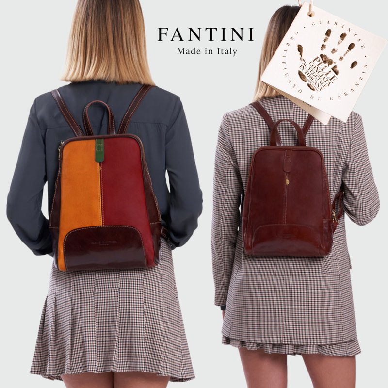 FRIDA Vegetable Tanned Leather Backpack - Backpacks - Genuine Leather Brown