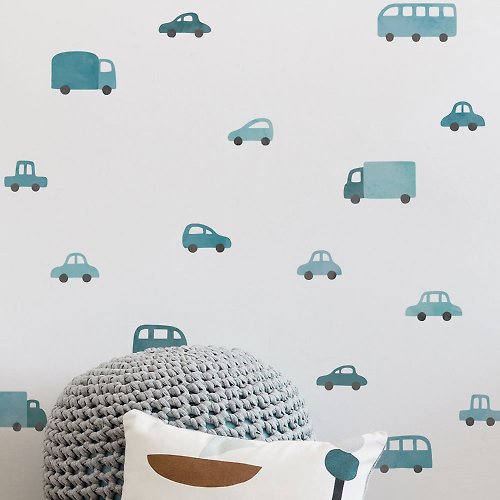 小大人設計選物 西班牙 Tresxics 汽車&卡車壁貼(3色可選)