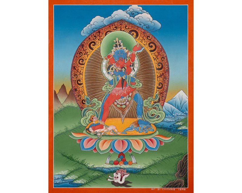 神聖的結合 輪轉金剛塔卡 開啟啟蒙的神聖舞蹈。 - 壁貼/牆壁裝飾 - 其他材質 多色